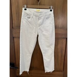Mother Jeans High Waisted Looker Ankle Fray Size 25‎ White